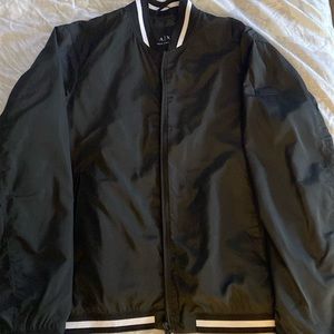 Armani Exchange Black Full Zip Lightweight  Men's Sz XL Bomber Jacket